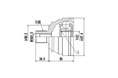 DYNAMATRIX DCV861005 Комплект ШРУСа | перед лев | - 1