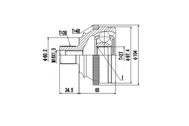 DYNAMATRIX DCV861006 Комплект ШРУСа | перед лев | - 1