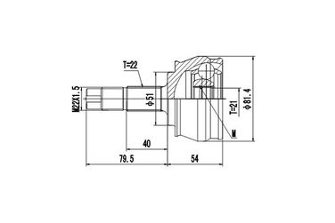 DYNAMATRIX DCV817014 Комплект ШРУСа | перед | - 1