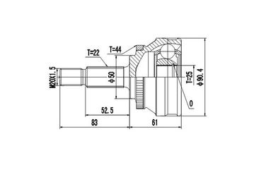 DYNAMATRIX DCV862005 Комплект ШРУСа | перед | - 1