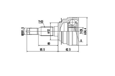 DYNAMATRIX DCV812001 Комплект ШРУСа | перед | - 1