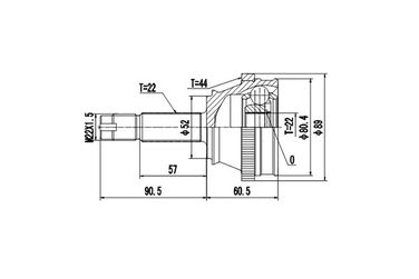 DYNAMATRIX DCV817020 Комплект ШРУСа | перед | - 1