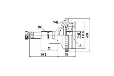 DYNAMATRIX DCV845033 Комплект ШРУСа | перед прав | - 1