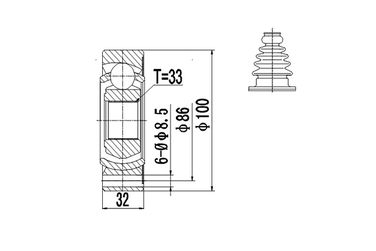 DYNAMATRIX DCV603014 Комплект ШРУСа | перед | - 1
