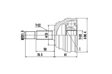 DYNAMATRIX DCV861018 Комплект ШРУСа | перед | - 1