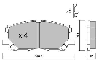 Aisin BPLX-1003 Комплект тормозных колодок | перед | - 1