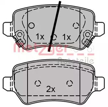 Metzger 1170812 Колодки тормозные дисковые | зад | - 1