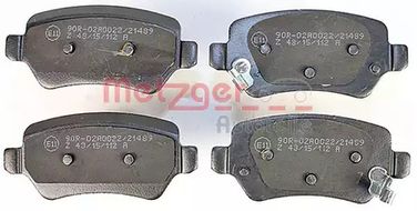 Metzger 1170812 Колодки тормозные дисковые | зад | - 2