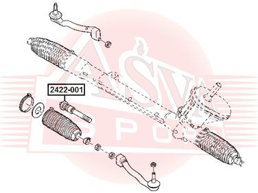 Asva 2422-001 Тяга рулевая | перед прав/лев | - 2