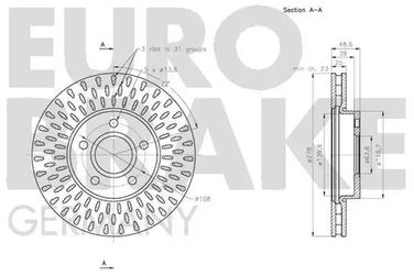 EUROBRAKE 5815202582 Тормозной диск - 3