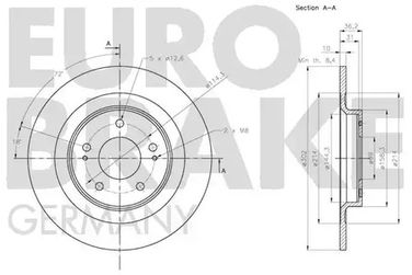 EUROBRAKE 5815203085 Тормозной диск - 3