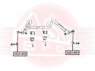 Asva 3523-002 Тяга стабилизатора | перед лев | - 2