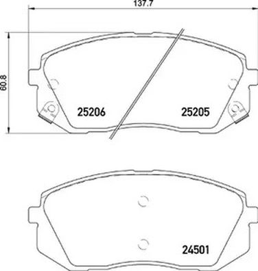 Brembo P 30 093 Колодки тормозные дисковые | перед | - 1