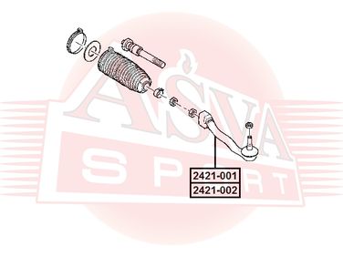Asva 2421-001 Наконечник рулевой тяги | перед прав | - 2