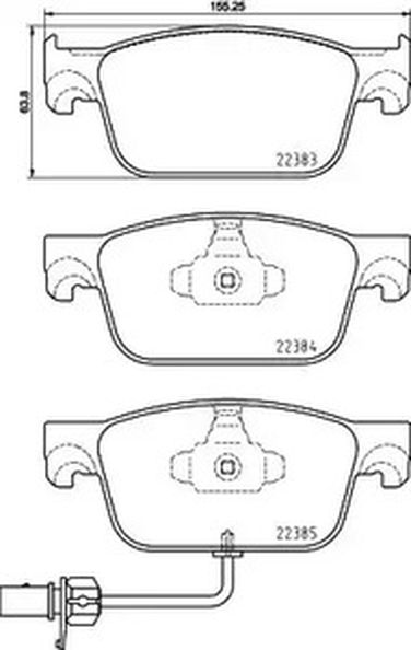 Brembo P 85 153 Комплект тормозных колодок | перед | - 1