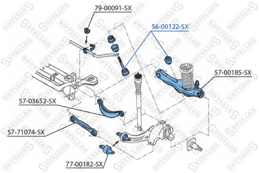 Stellox 56-00122-SX К-кт тяги стаб. зад. Ford Focus 02-04 | прав | - 1
