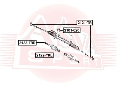 Asva 2121-TR Наконечник рулевой тяги | перед прав/лев | - 2