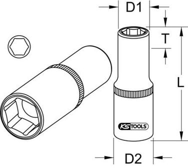 KS Tools 918.1243 Насадка торцового ключа - 2