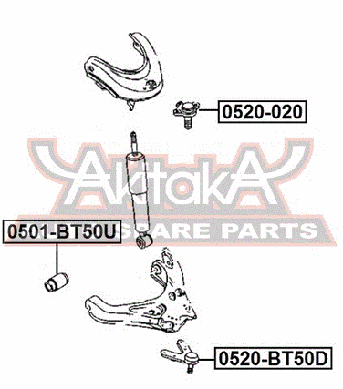 Asva 0520-BT50D Опора шаровая нижнего рычага | перед | - 2