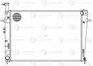 Luzar LRc 0886 Радиатор охл. для а/м Hyundai Tucson/Kia Sportage (04-) g MT (тип Halla) - 3