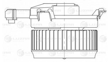 Luzar LFh 23CL Электровентилятор отопителя Honda cr-v (12-) - 3