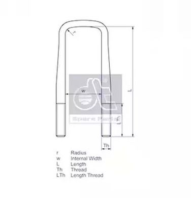 DT Spare Parts 1.25363 Стремянка рессоры - 2