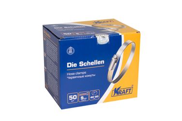 KRAFT KT 880208 Хомут червячный 40-60 мм - 1