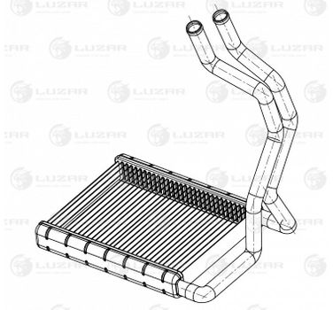 Luzar LRh 08H1 Радиатор отоп. для а/м Hyundai Elantra (hd) (06-)/Kia ceed (07-) (тип Dowoon) - 2