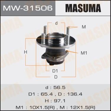 Masuma MW-31506 Ступичный узел masuma rear colt / Z3# 04- (with abs) | зад лев | - 1