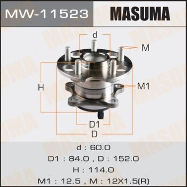 Masuma MW-11523 Ступичный узел masuma rear venza / agv10l, ggv10l RH (with abs) | зад | - 1