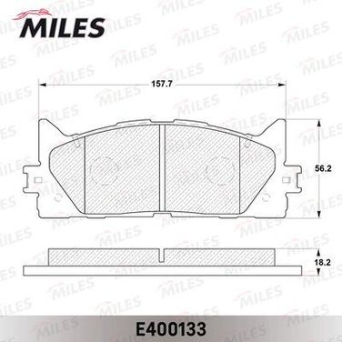Miles E400133 Колодки тормозные toyota camry V40 06-/v50 11-/lexus ES 240/350 06- передние - 2