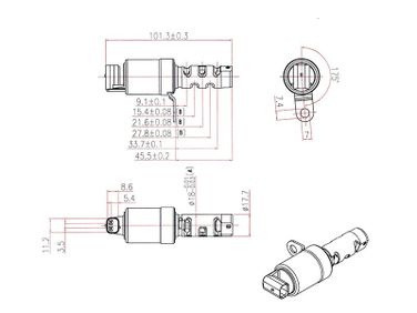 SAT STPE0114420 Клапан изменения фаз ГРМ mazda cx-5 11-/ mazda 2 14-/ mazda 3 13-/ mazda 6 12- - 1