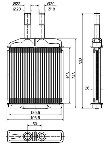SAT STCH053950 Радиатор отопителя салона chevrolet epica 06- - 1
