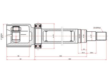 SAT FD626 Шрус внутрений RH ford fiesta/fusion 01-08 - 1