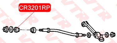 VTR CR3201RP Полиуретановая втулка нижнего рычага передней подвески - 2