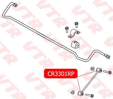 VTR CR3301RP Полиуретановая втулка тяги стабилизатора задней подвески - 2