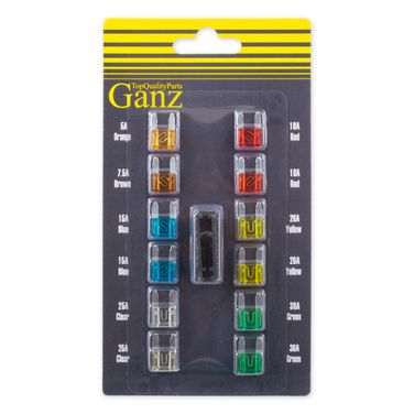 GANZ GRP15002 Предохранители плавкие к-т mini 12шт - 1