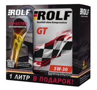 ROLF 322403 GT синт. 5w30 4л c3,sn/cf (4шт/уп) железо Акция 4л +1 - 1