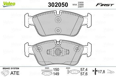 Valeo 302050 Колодки тормозные | перед | - 2