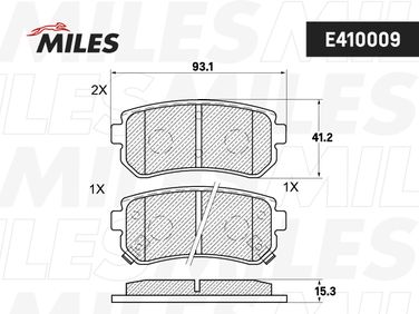 Miles E410009 Колодки тормозные дисковые | перед | - 2