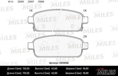 Miles E410056 Колодки тормозные дисковые | перед | - 1