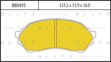 Blitz BB0493 Колодки тормозные дисковые | перед | - 1