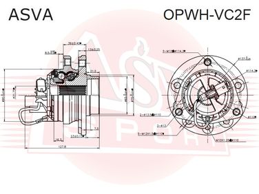 Asva OPWH-VC2F Ступица колеса | перед прав/лев | - 2