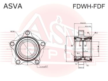 Asva FDWH-FDF Ступица колеса | перед прав/лев | - 2