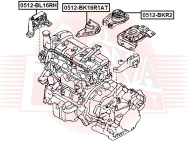 Asva 0512-BL16RH Подушка двигателя | прав | - 2