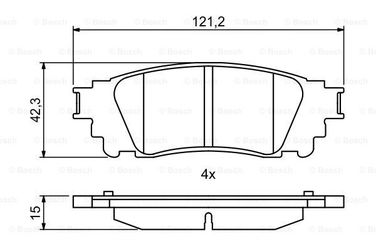 Bosch 0 986 494 822 Колодки тормозные дисковые | зад | - 1