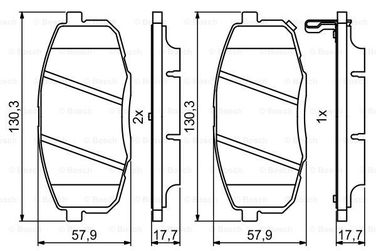 Bosch 0 986 494 995 Колодки тормозные дисковые | перед | - 1