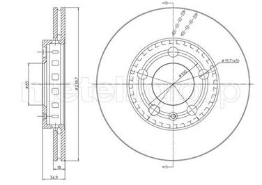Metelli 23-0614C Тормозной диск - 1