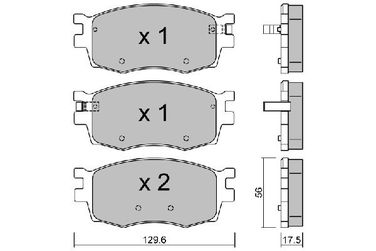 Aisin BPHY-1004 Комплект тормозных колодок - 1