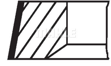 Mahle 028 RS 10120 0N0 Колец поршневых комплект - 2